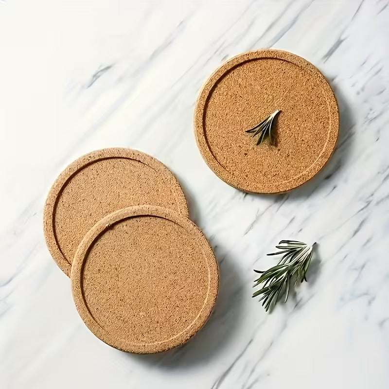 Lipped Round Cork Coaster