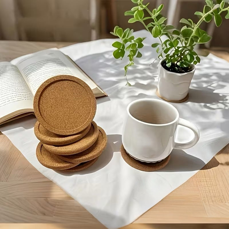 Lipped Round Cork Coaster