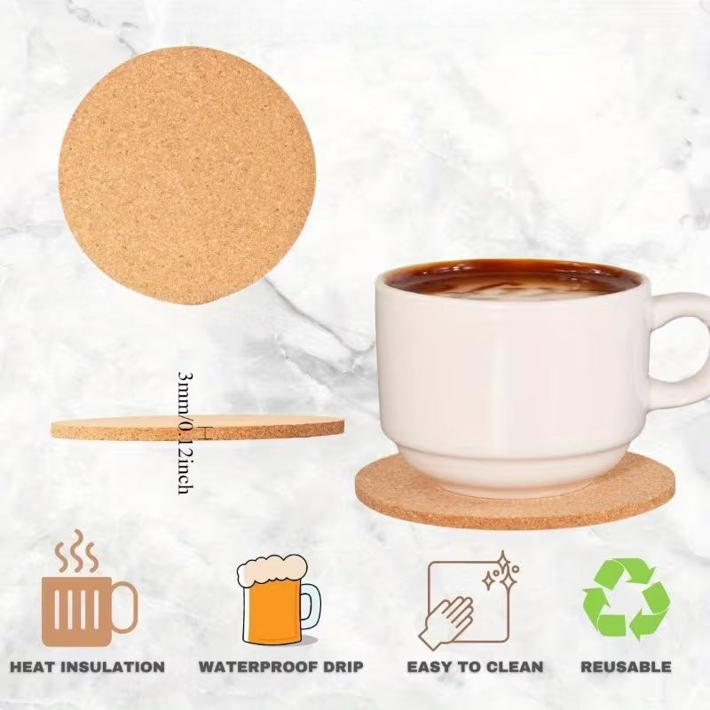 Round Cork Coaster