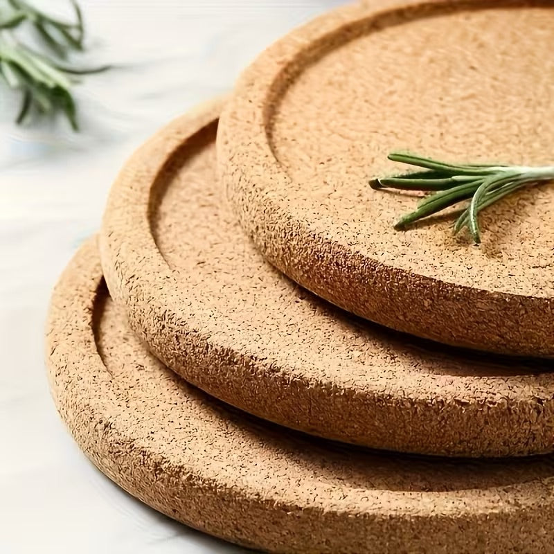 Lipped Round Cork Coaster