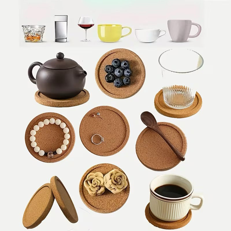 Lipped Round Cork Coaster