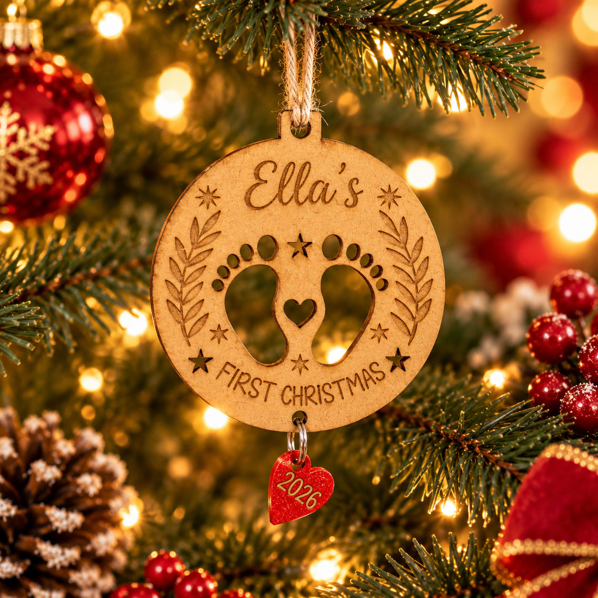 Baby's First Christmas Wooden Decoration
