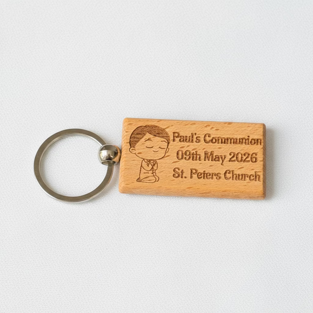 Rectangular Wooden Keyring