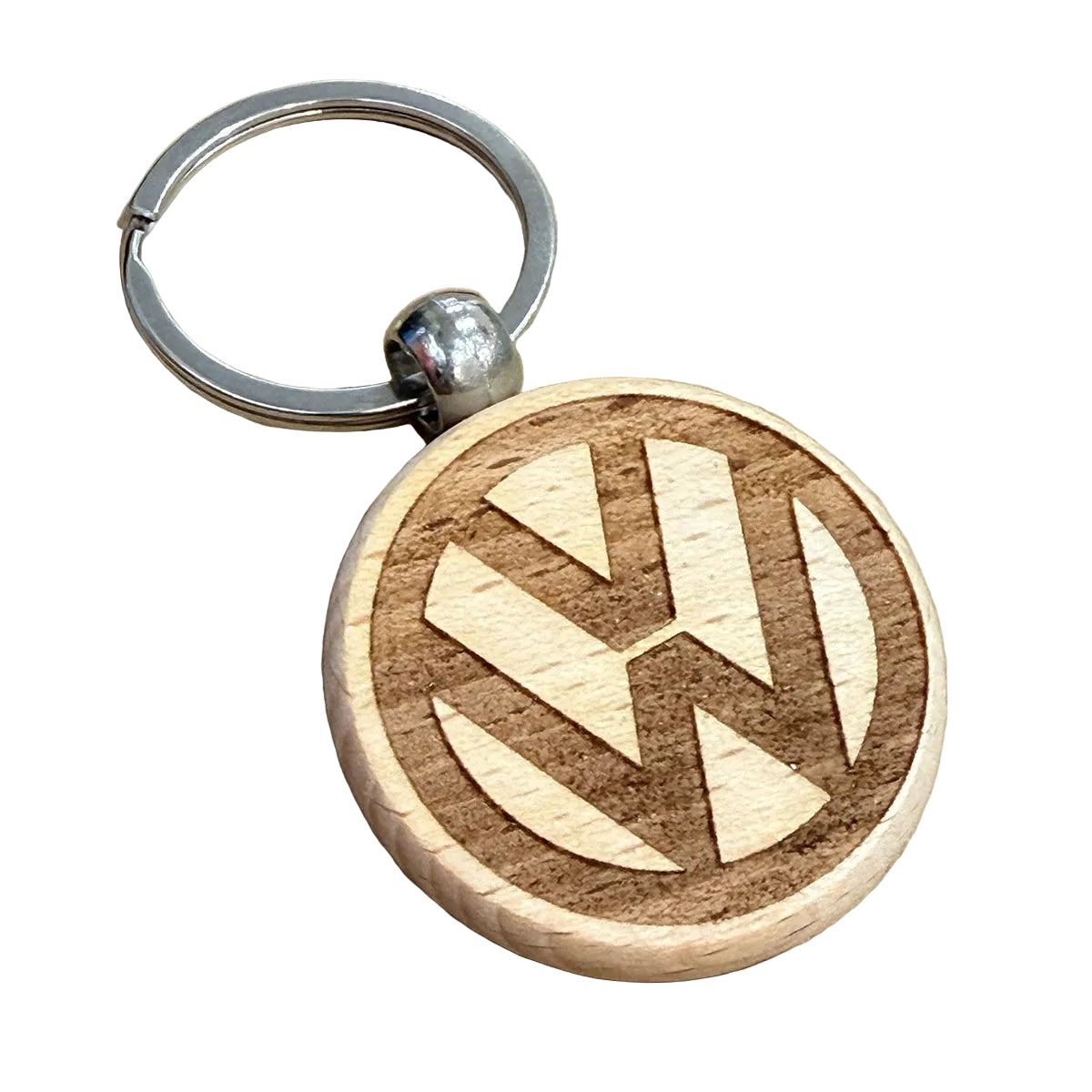 Round Wooden Keyring