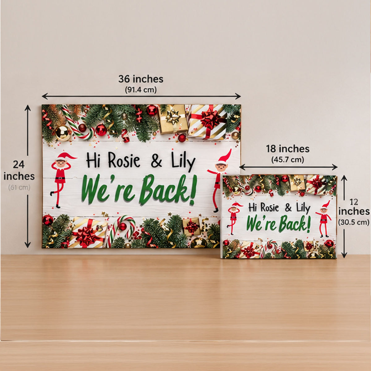 Personalised Christmas Elf Arrival Poster