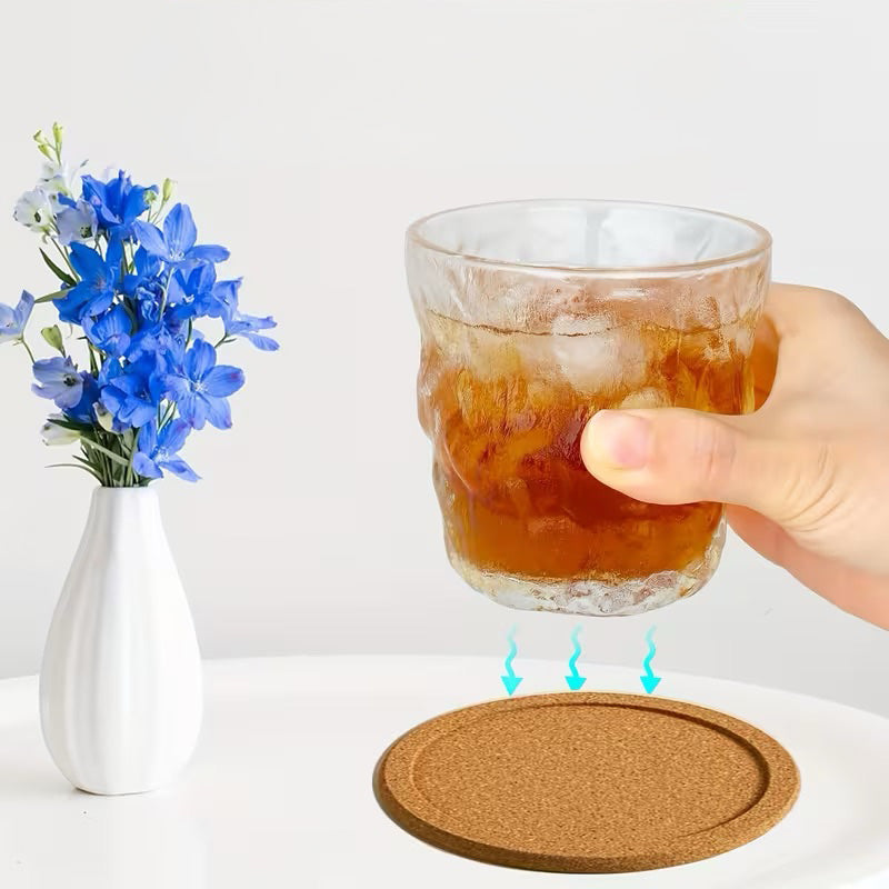 Lipped Round Cork Coaster