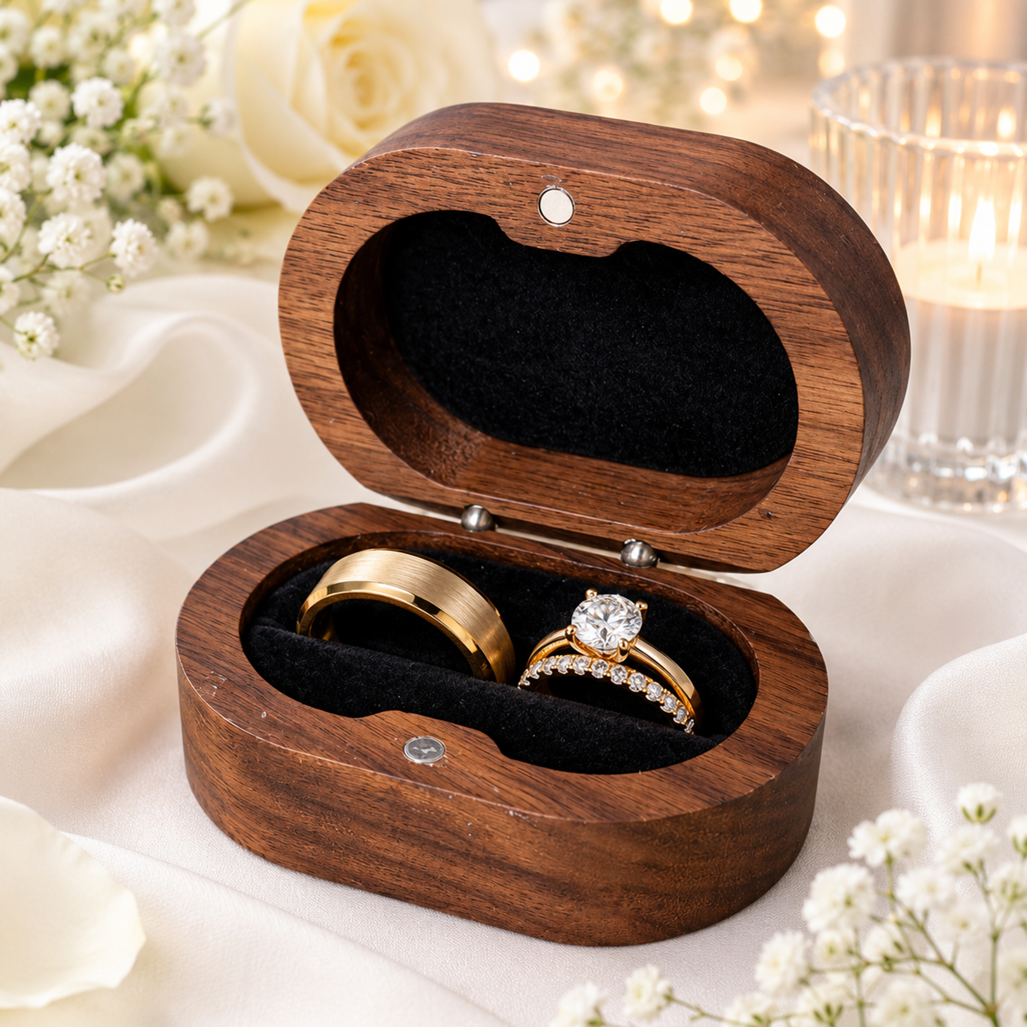 Personalised Engraved Wooden Ring Box